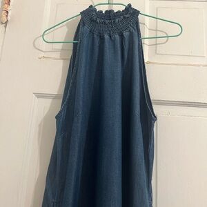 Nanette Lepore Dark Blue denim sleeveless Dress in size small
